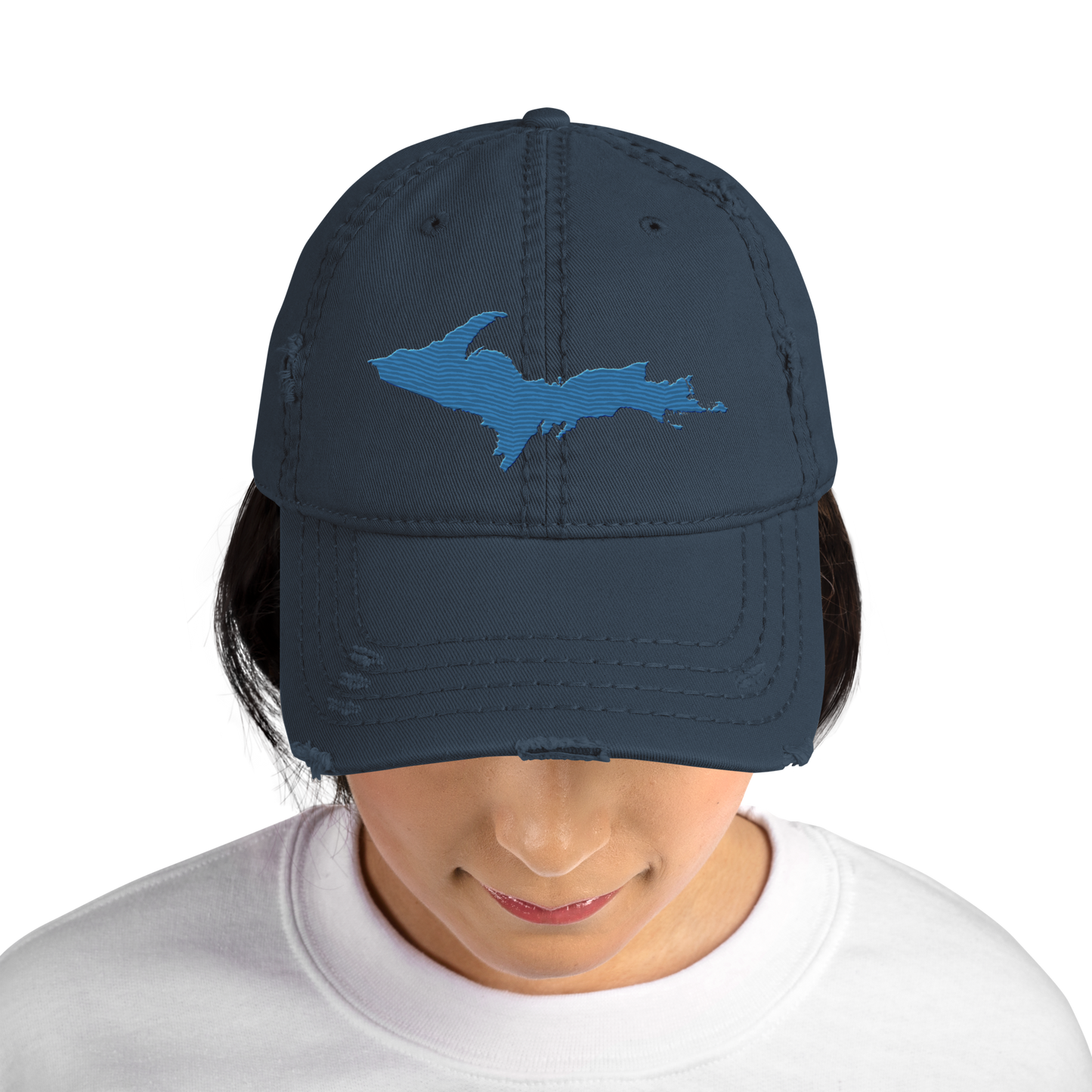 Upper Peninsula Distressed Dad Hat | Superior Blue