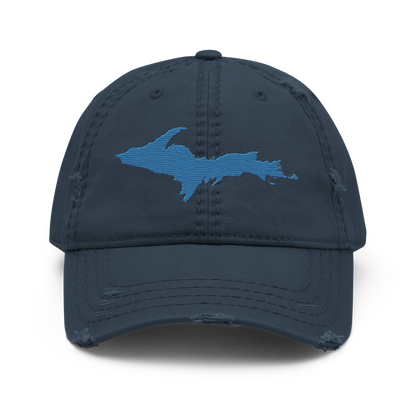 Upper Peninsula Distressed Dad Hat | Superior Blue