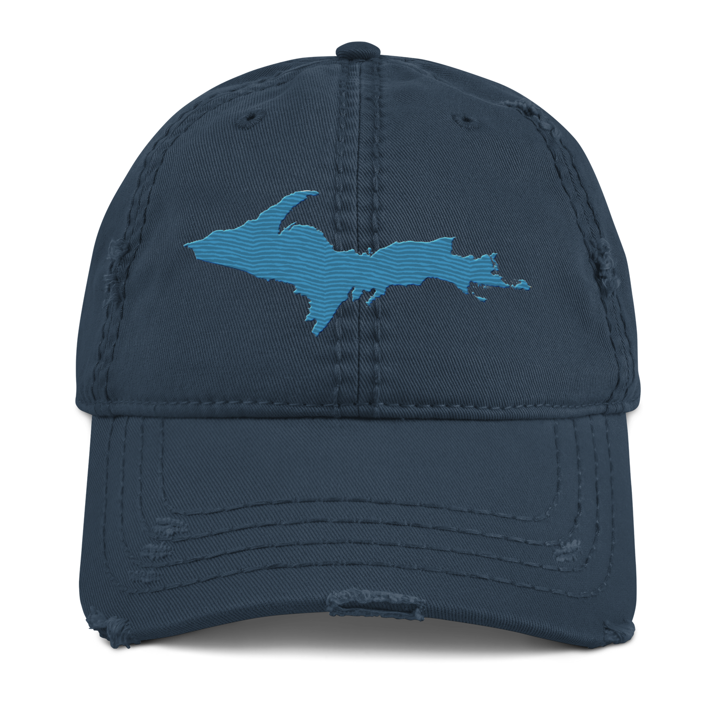 Upper Peninsula Distressed Dad Hat | Traverse Blue