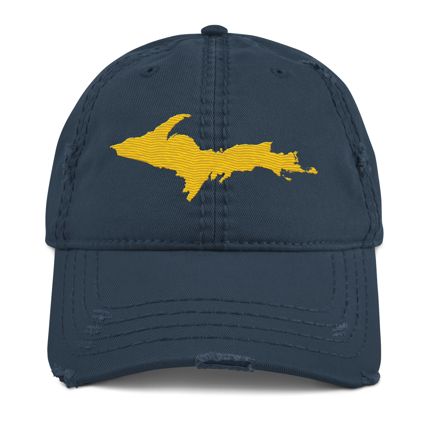 Upper Peninsula Distressed Dad Hat | Maize