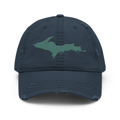 Upper Peninsula Distressed Dad Hat | Copper Green