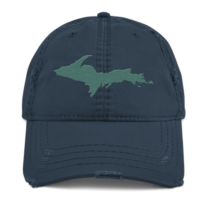 Upper Peninsula Distressed Dad Hat | Copper Green