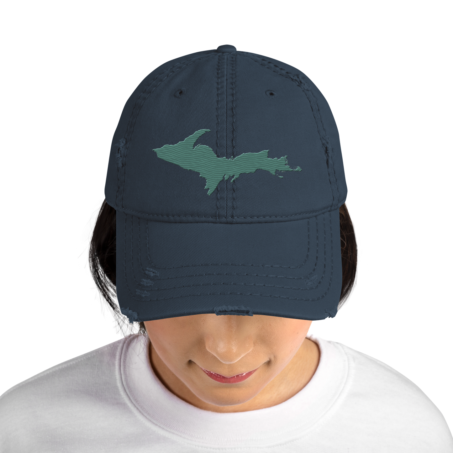 Upper Peninsula Distressed Dad Hat | Copper Green