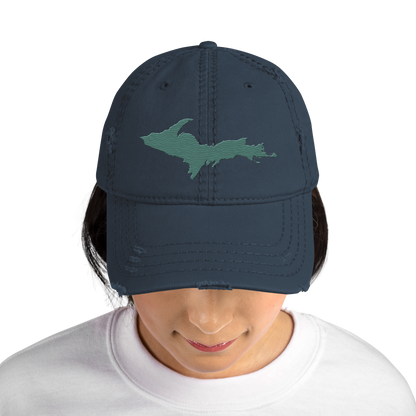 Upper Peninsula Distressed Dad Hat | Copper Green