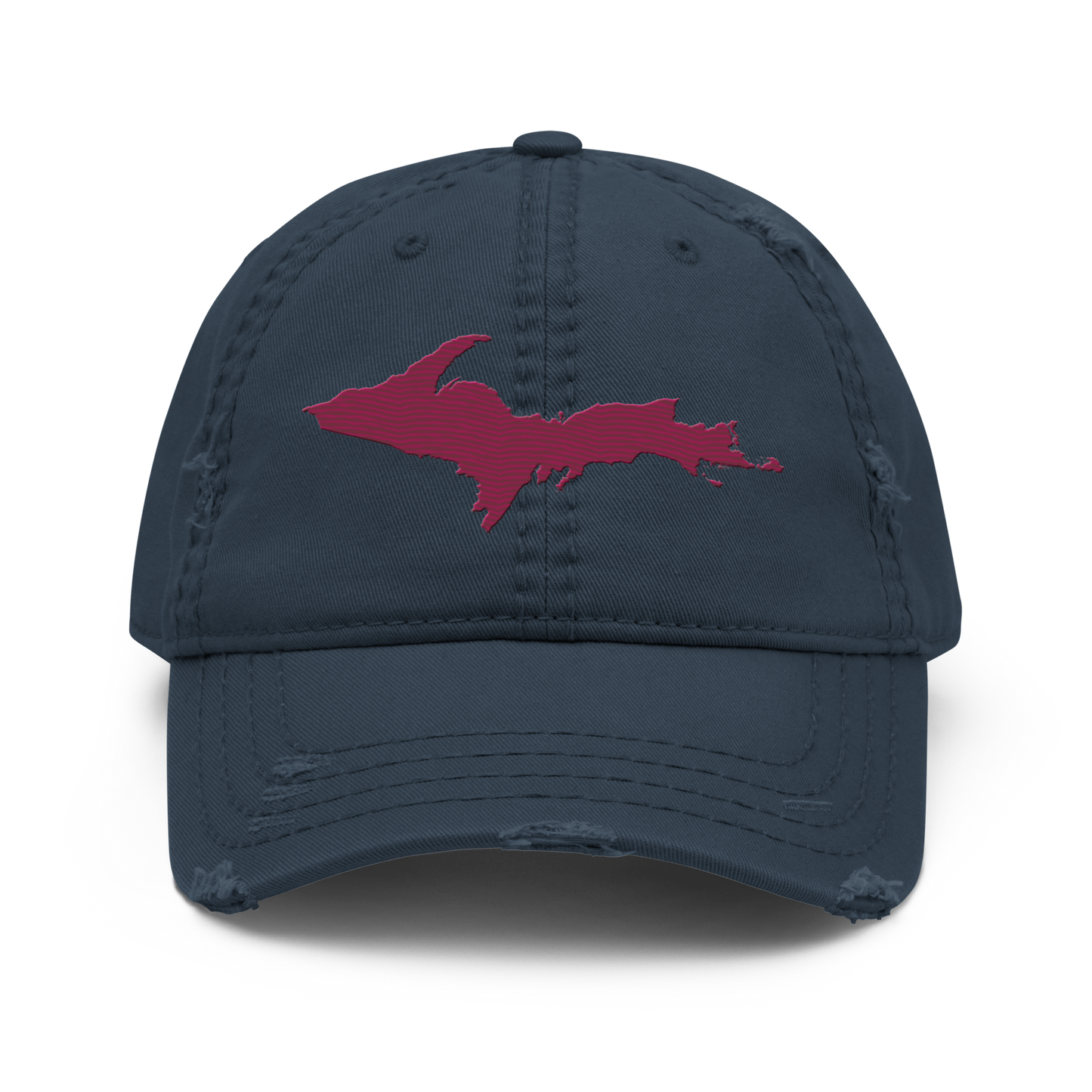 Upper Peninsula Distressed Dad Hat | Ruby Red