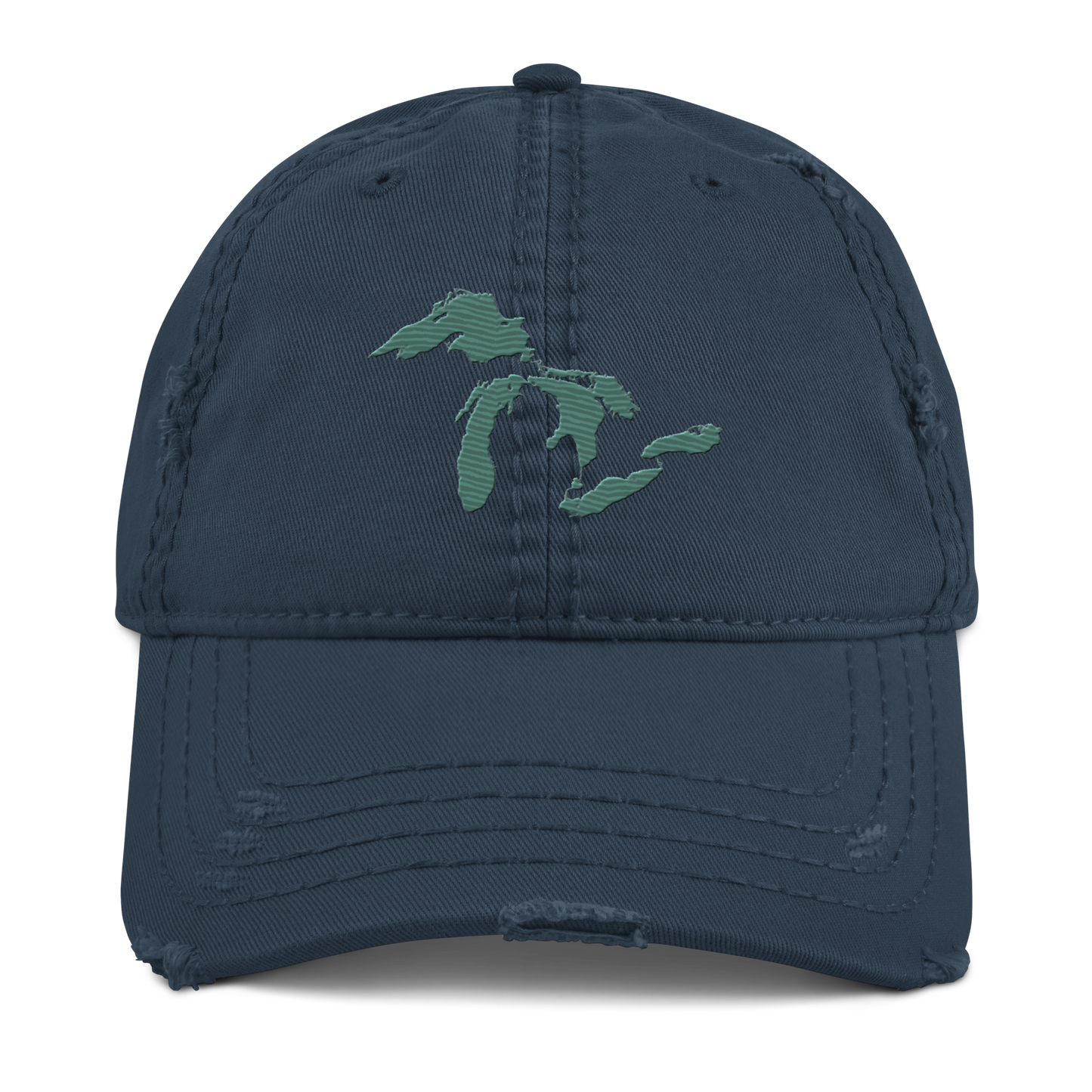 Great Lakes Distressed Dad Hat | Copper Green