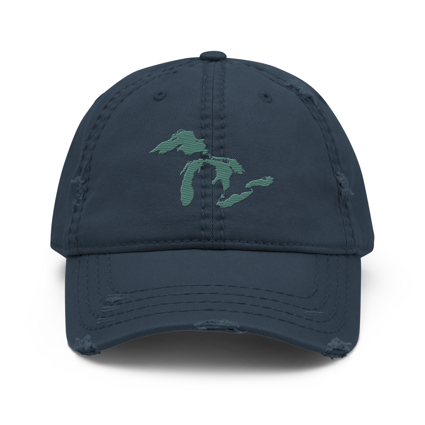 Great Lakes Distressed Dad Hat | Copper Green