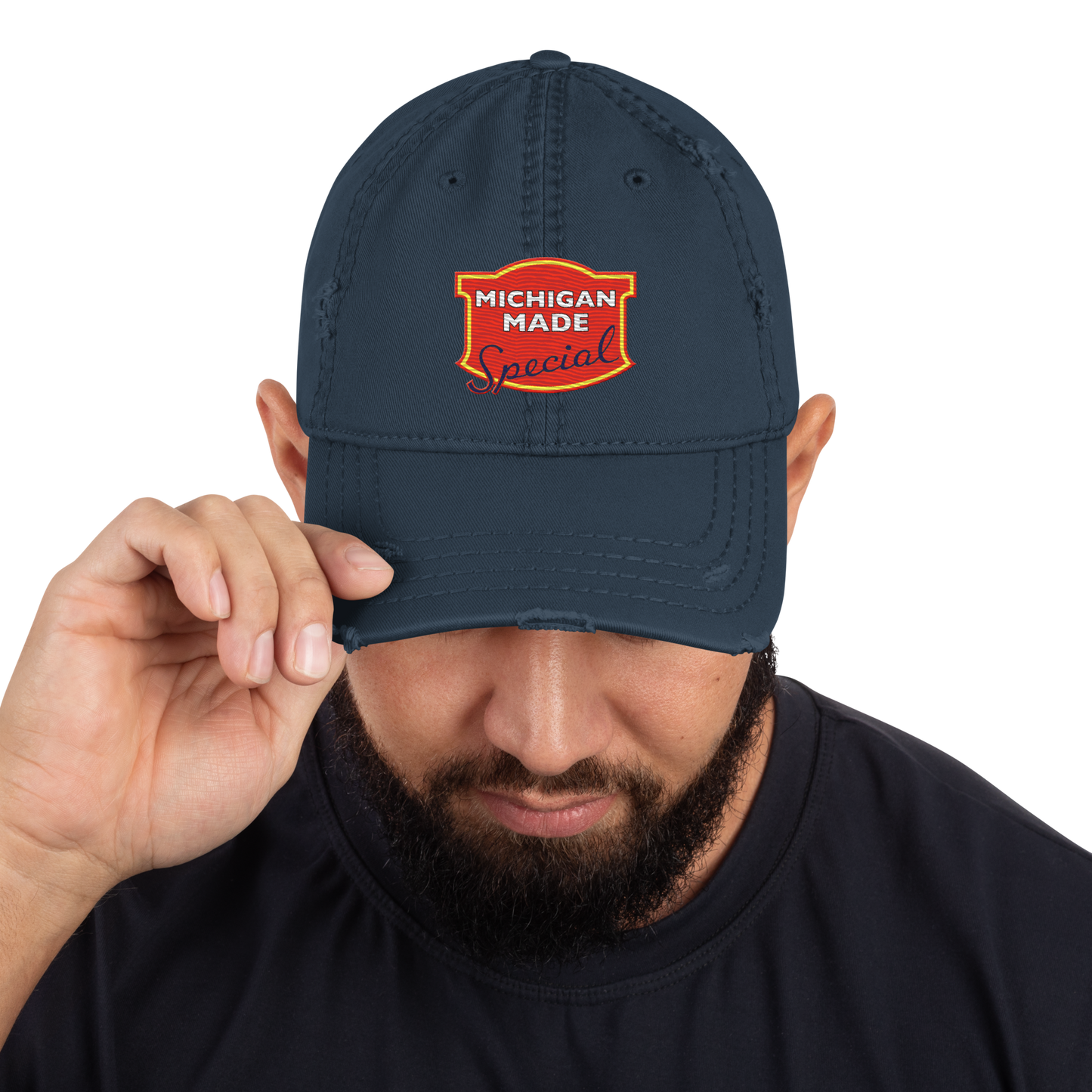 'Michigan Made' Distressed Dad Hat | Potato Chip Parody