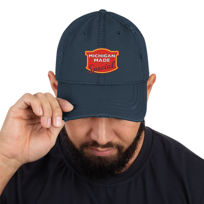 'Michigan Made' Distressed Dad Hat | Potato Chip Parody