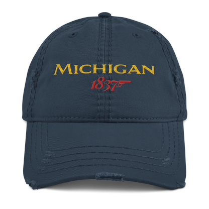 'Michigan 1837' Distressed Dad Hat | British Spy Parody