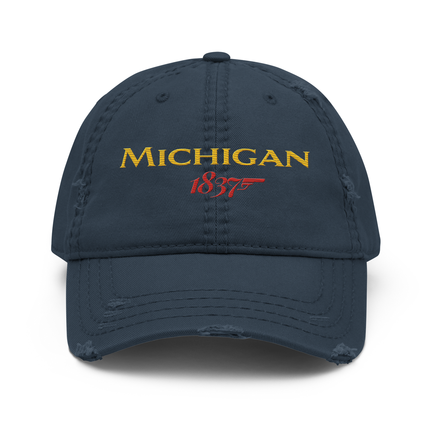 'Michigan 1837' Distressed Dad Hat | British Spy Parody