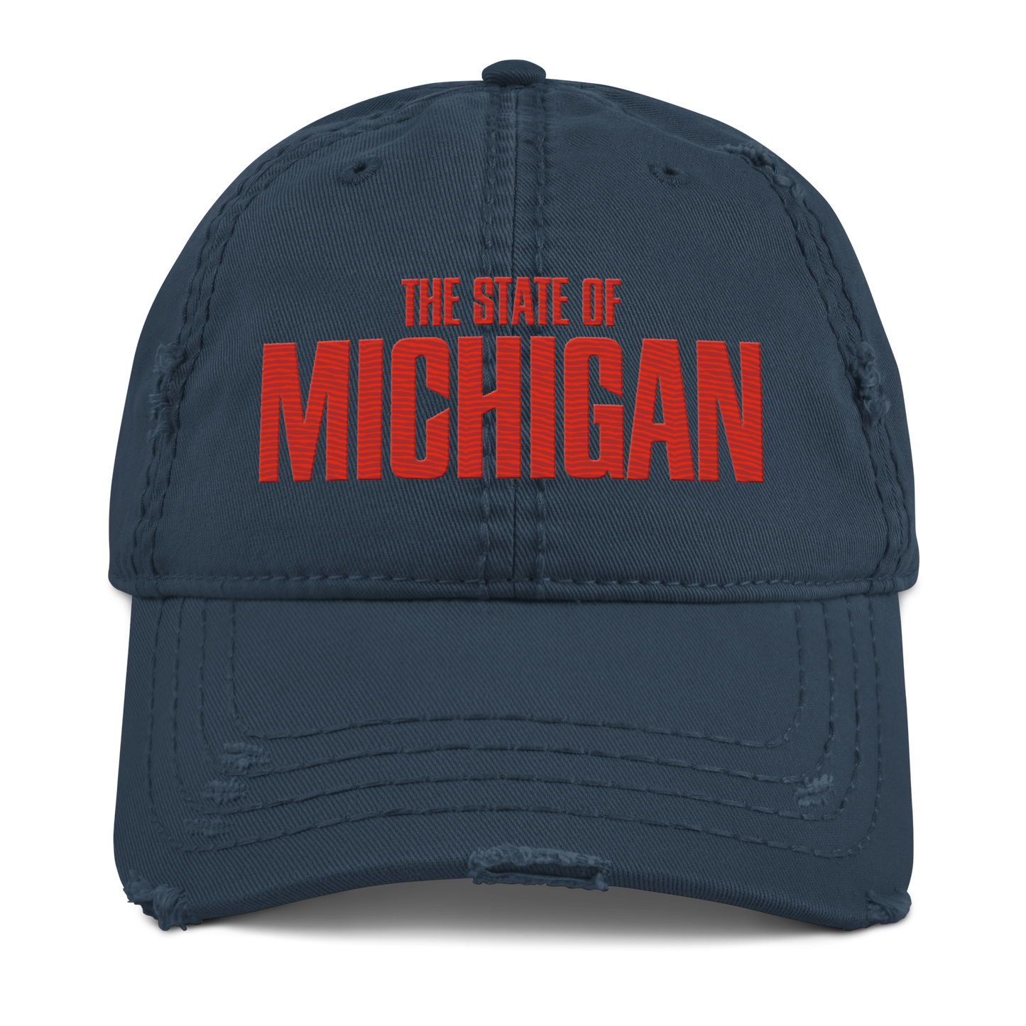 'The State of Michigan' Distressed Dad Hat | Flying Superhero Parody