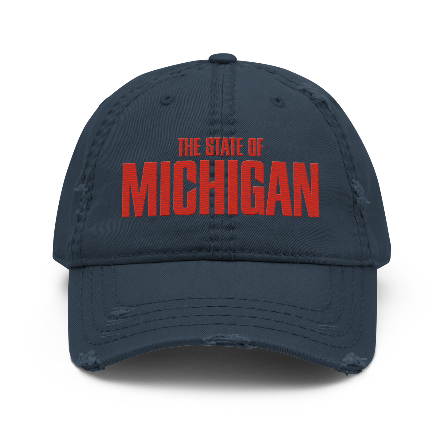 'The State of Michigan' Distressed Dad Hat | Flying Superhero Parody