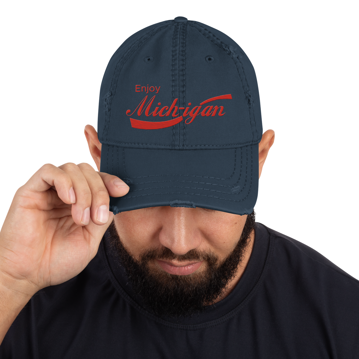 'Enjoy Michigan' Distressed Dad Hat | Sodapop Parody