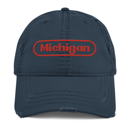 'Michigan' Distressed Dad Hat | Video Game Parody