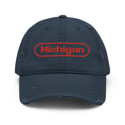 'Michigan' Distressed Dad Hat | Video Game Parody