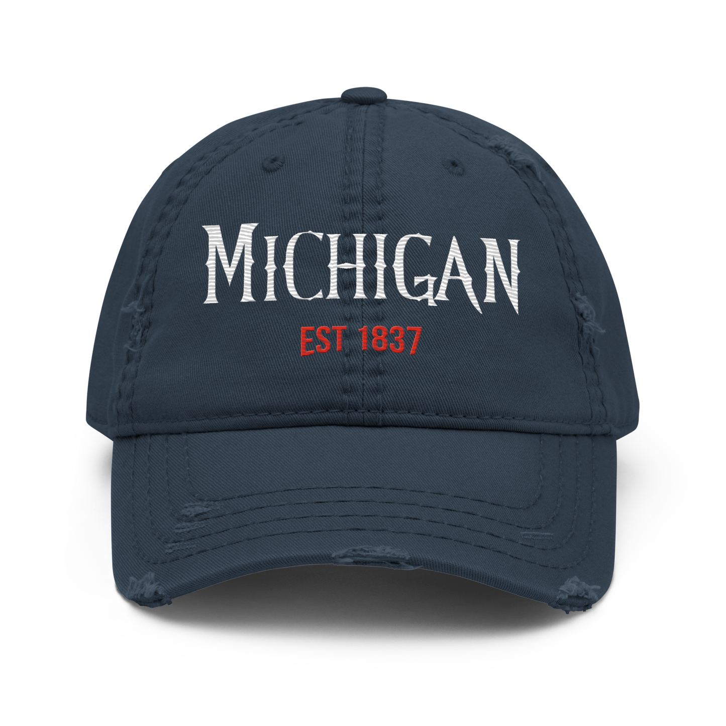 'Michigan 1837' Distressed Dad Hat | Spooky Drama Parody