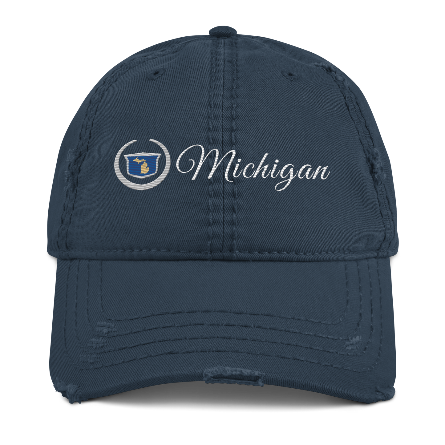 'Michigan' Distressed Dad Hat | Luxury Auto Parody