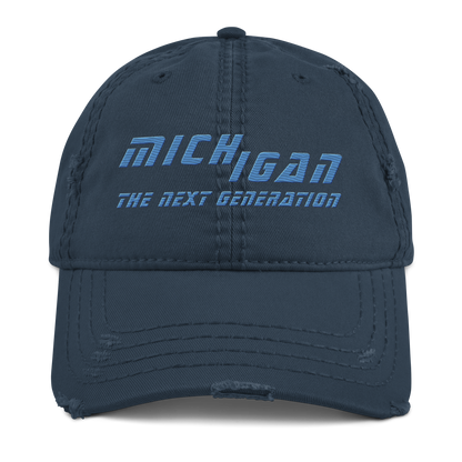 'Michigan The Next Generation' Distressed Dad Hat | 80s Sci-Fi Parody