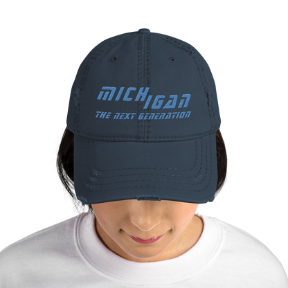 'Michigan The Next Generation' Distressed Dad Hat | 80s Sci-Fi Parody