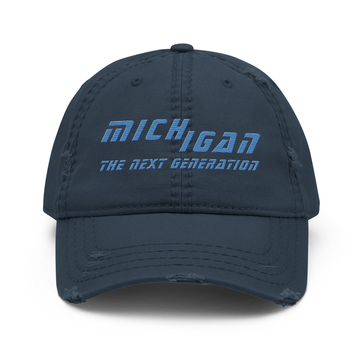 'Michigan The Next Generation' Distressed Dad Hat | 80s Sci-Fi Parody