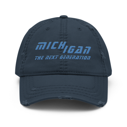 'Michigan The Next Generation' Distressed Dad Hat | 80s Sci-Fi Parody