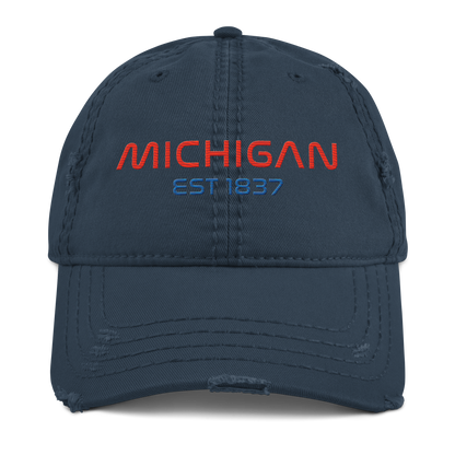 'Michigan 1837' Distressed Dad Hat | Space Agency Parody