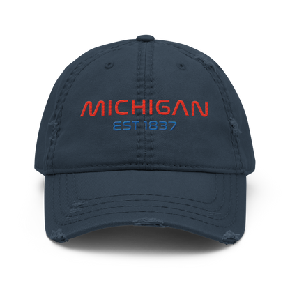 'Michigan 1837' Distressed Dad Hat | Space Agency Parody