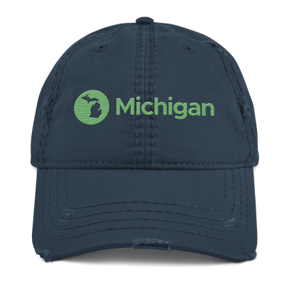 'Michigan' Distressed Dad Hat | Audio Streaming Parody