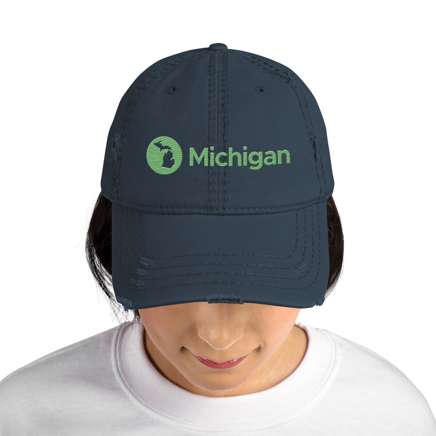 'Michigan' Distressed Dad Hat | Audio Streaming Parody