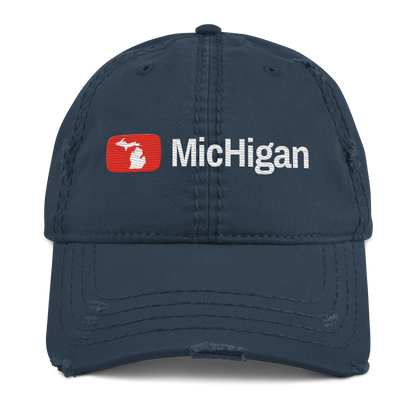 'Michigan' Distressed Dad Hat | Video Sharing Parody