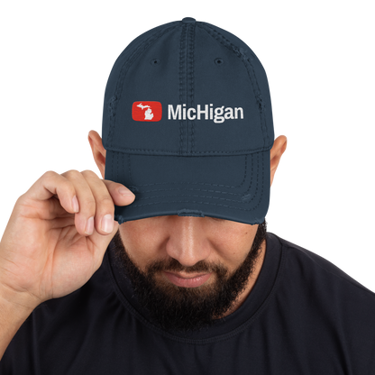 'Michigan' Distressed Dad Hat | Video Sharing Parody