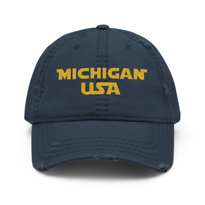 'Michigan USA' Distressed Dad Hat | Epic Sci-Fi Parody