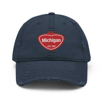 'Michigan EST. 1837' Distressed Dad Hat | Local Sodapop Parody