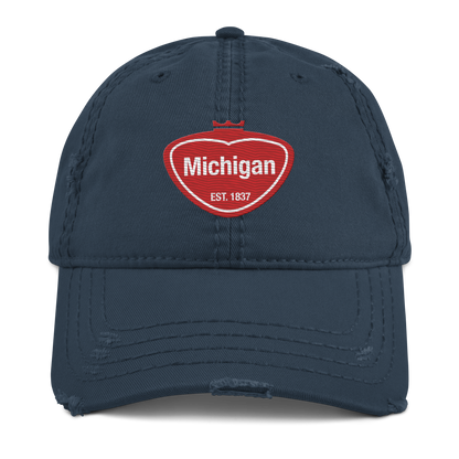 'Michigan EST. 1837' Distressed Dad Hat | Local Sodapop Parody