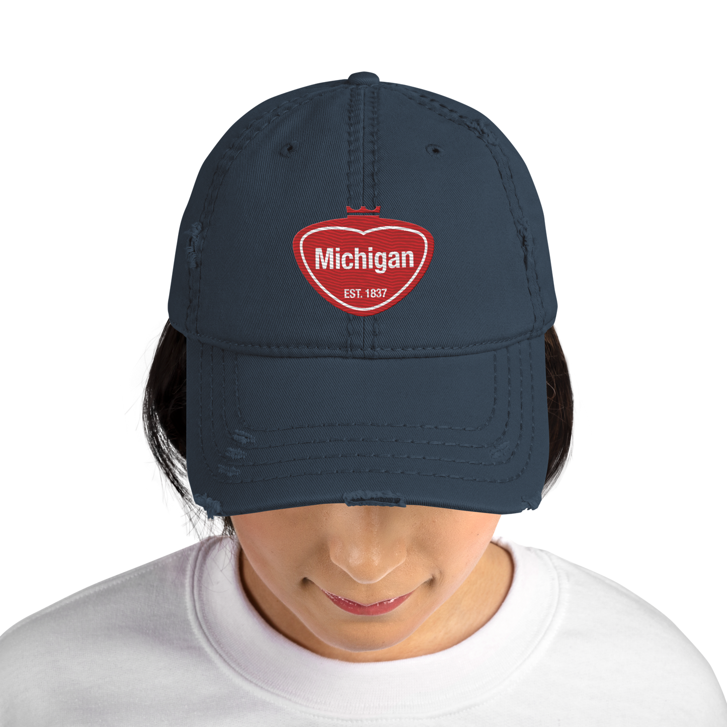 'Michigan EST. 1837' Distressed Dad Hat | Local Sodapop Parody