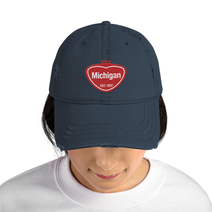 'Michigan EST. 1837' Distressed Dad Hat | Local Sodapop Parody