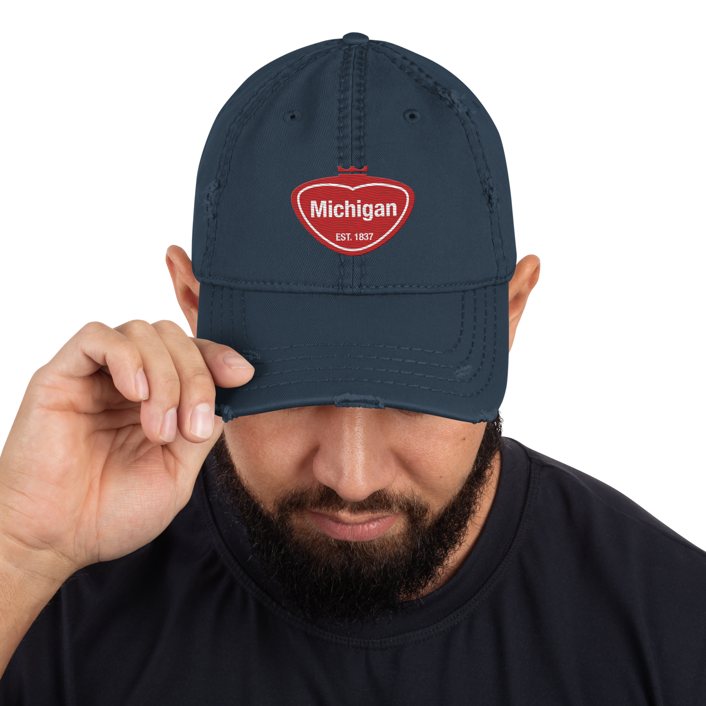 'Michigan EST. 1837' Distressed Dad Hat | Local Sodapop Parody