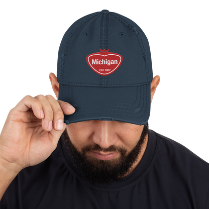 'Michigan EST. 1837' Distressed Dad Hat | Local Sodapop Parody