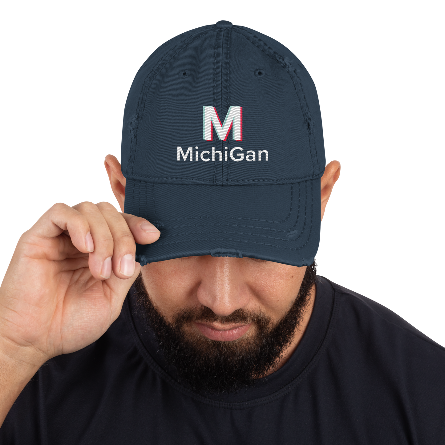 'Michigan' Distressed Dad Hat | Social Media Parody