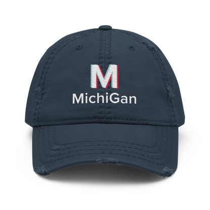 'Michigan' Distressed Dad Hat | Social Media Parody