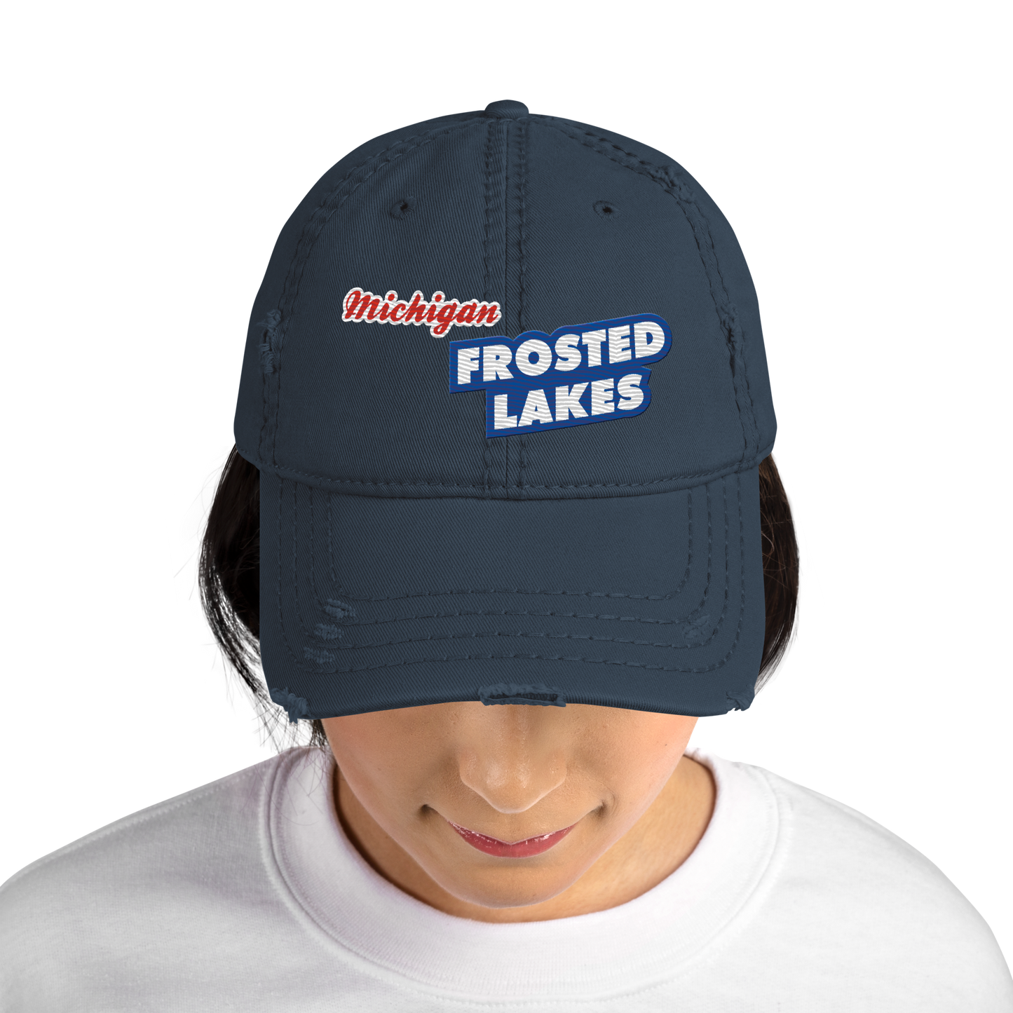 'Michigan Frosted Lakes' Distressed Dad Hat | Cereal Parody