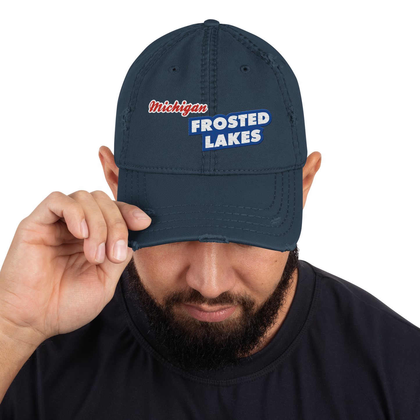 'Michigan Frosted Lakes' Distressed Dad Hat | Cereal Parody