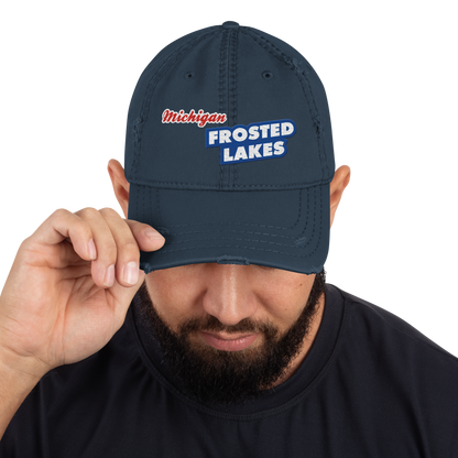 'Michigan Frosted Lakes' Distressed Dad Hat | Cereal Parody