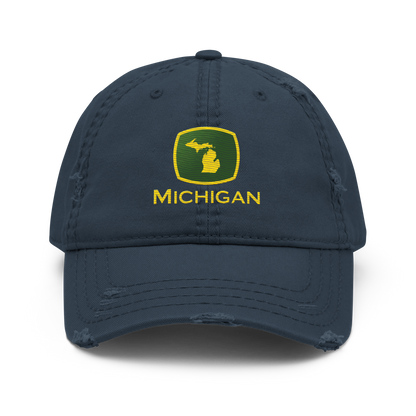 'Michigan' Distressed Dad Hat | Tractor Parody