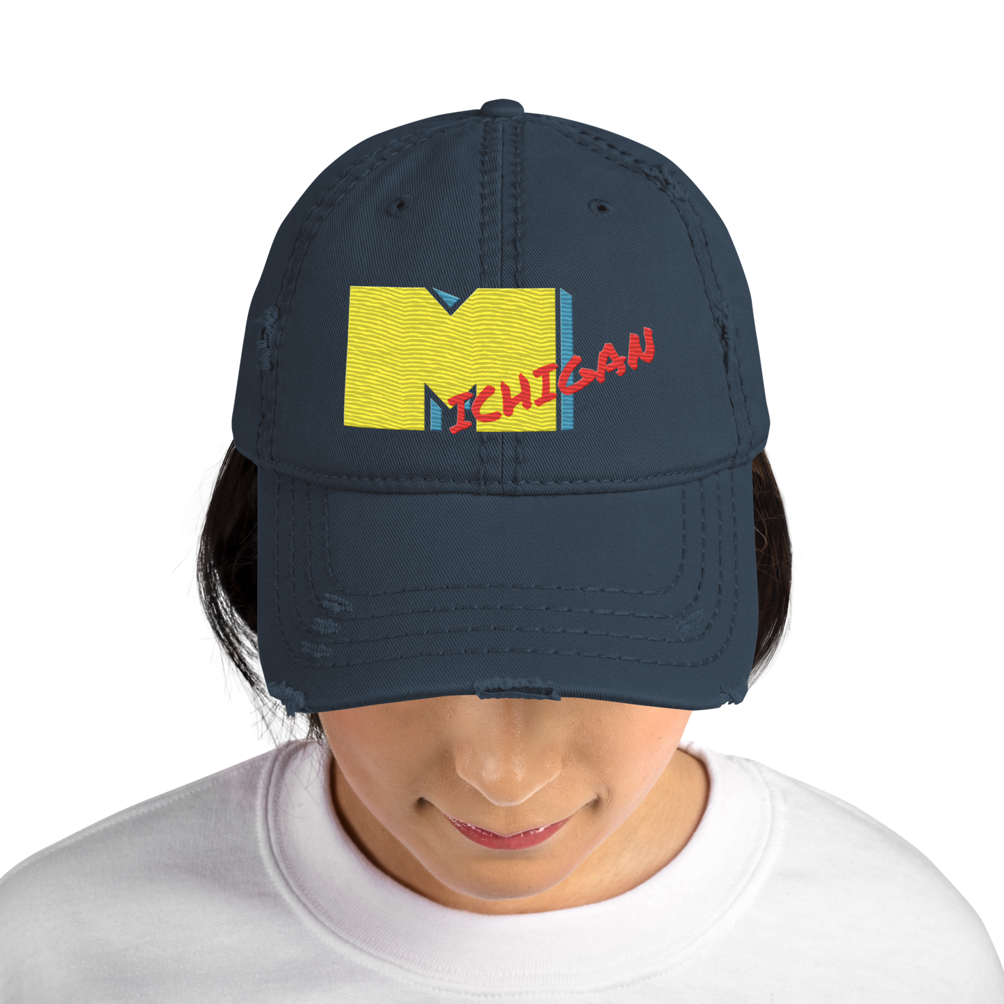 'Michigan' Distressed Dad Hat | Music Television Parody