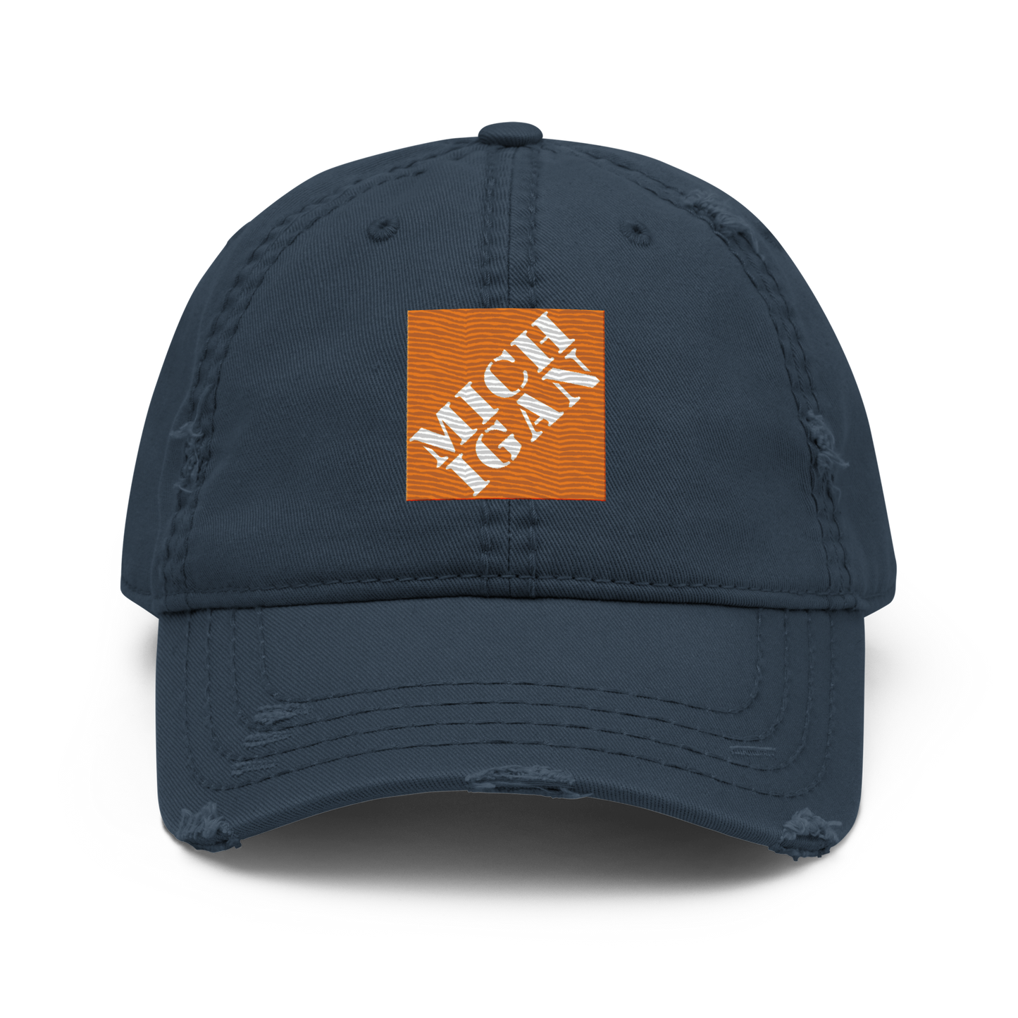 'Michigan' Distressed Dad Hat | Construction Retail Parody