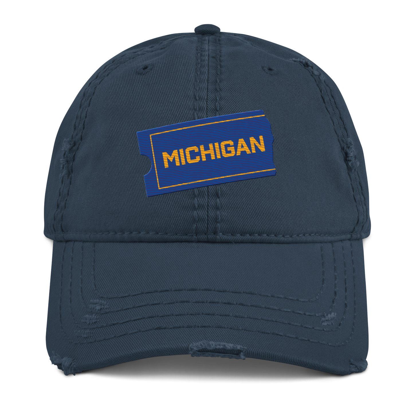 'Michigan' Distressed Dad Hat | Video Rental Parody