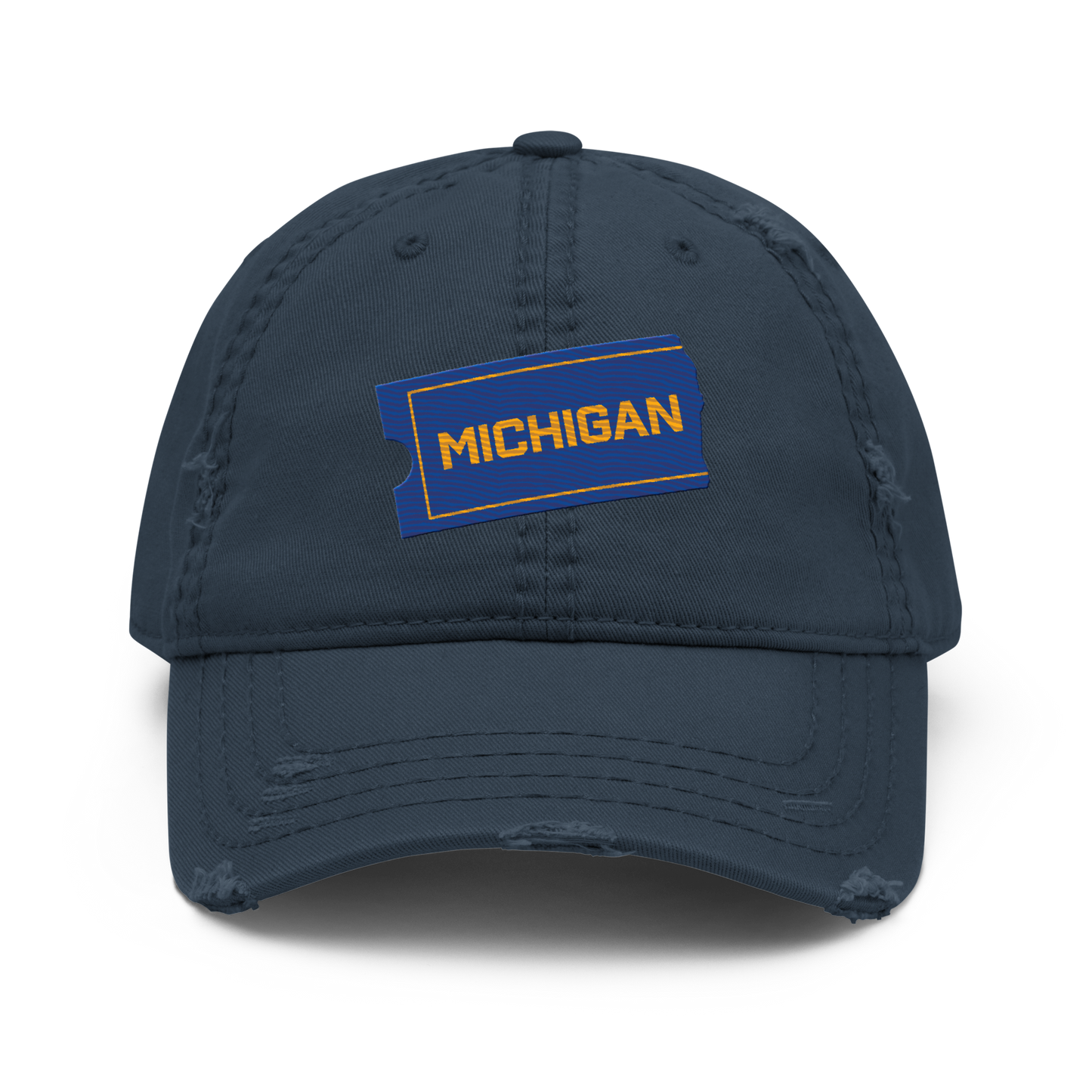 'Michigan' Distressed Dad Hat | Video Rental Parody