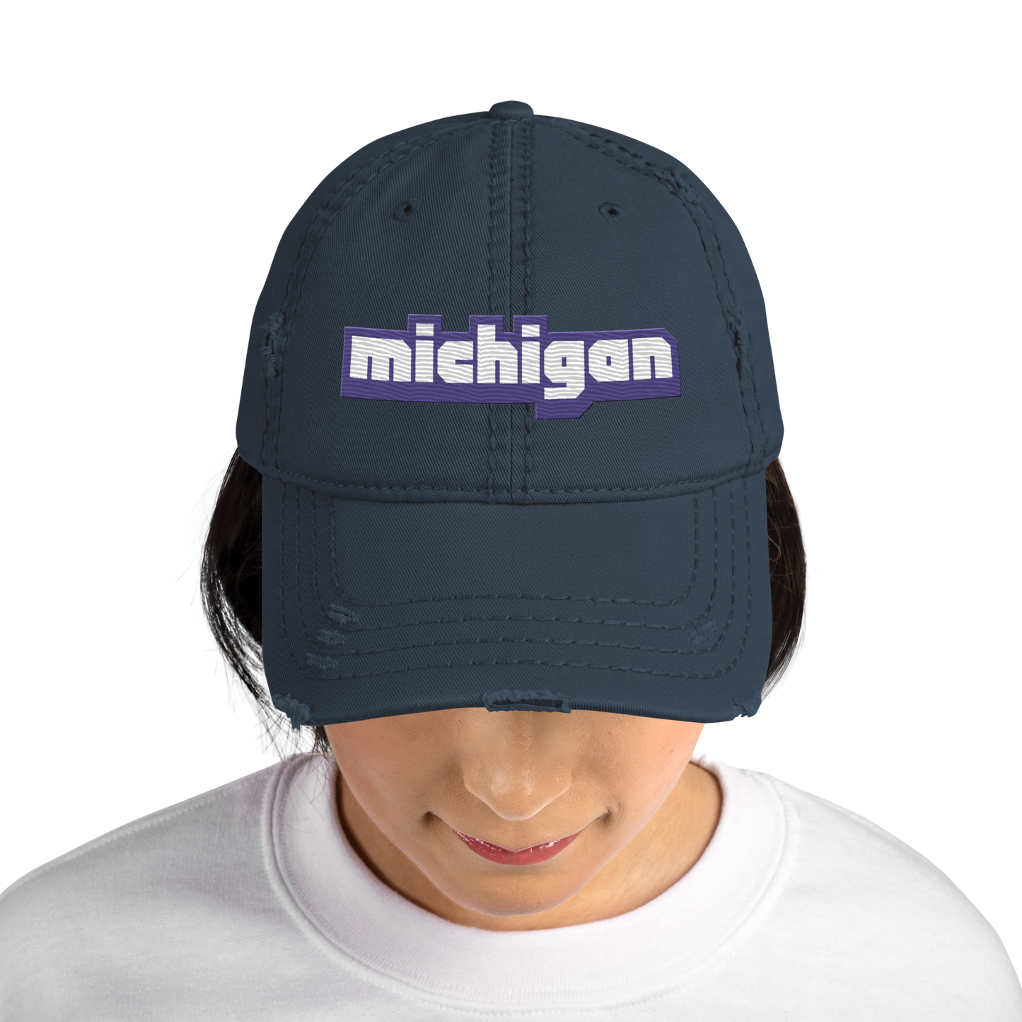 'Michigan' Distressed Dad Hat | Livestreaming Parody